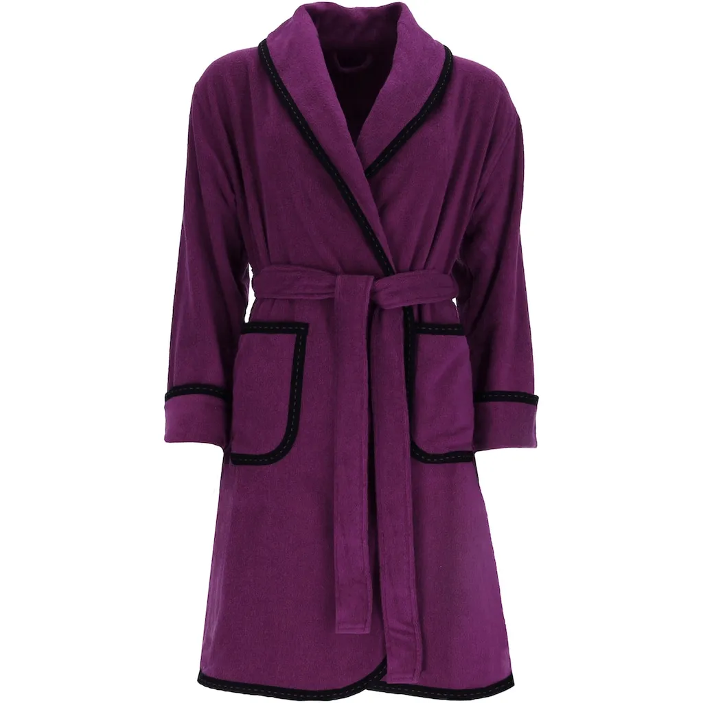 Женский халат Limbo, идеально подходит для сауны и спа, гостиничный халат, утренний халат, 1 шт., с шалевым воротником, однотонные цвета, черная багажная лента Vossen, фиолетовый
Женский халат Limbo, идеально подходит для сауны и спа, гостиничный халат, утренний халат, 1 шт., с шалевым воротником, однотонные цвета, черная багажная лента Vossen, фиолетовый