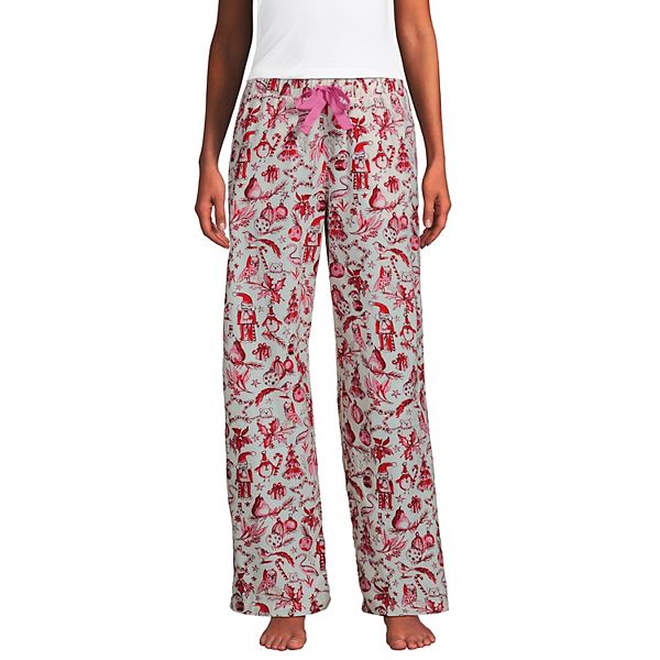 Женские пижамные брюки-клеш из фланели Lands' End, Pink Red Critters
Женские пижамные брюки-клеш из фланели Lands' End, Pink Red Critters