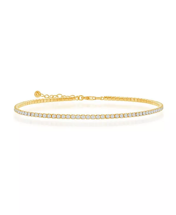 Теннисный браслет на лодыжку из стерлингового серебра с фианитами 2 мм Simona, gold
Теннисный браслет на лодыжку из стерлингового серебра с фианитами 2 мм Simona, gold
