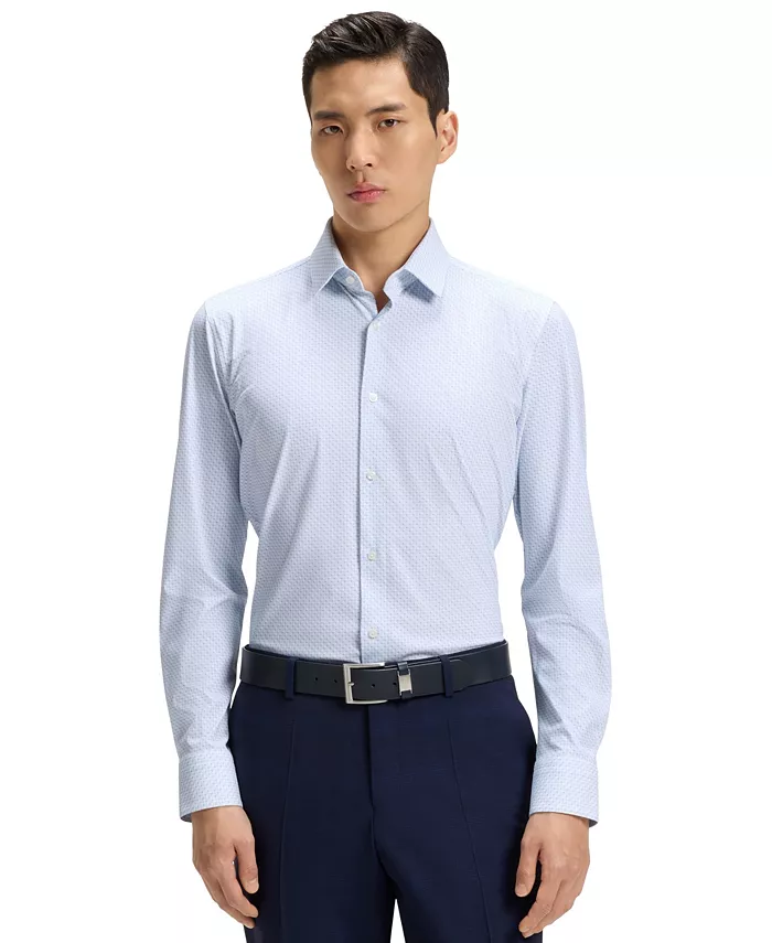 Мужская облегающая рубашка Performance-Stretch Slim-Fit Hugo Boss, синий
Мужская облегающая рубашка Performance-Stretch Slim-Fit Hugo Boss, синий