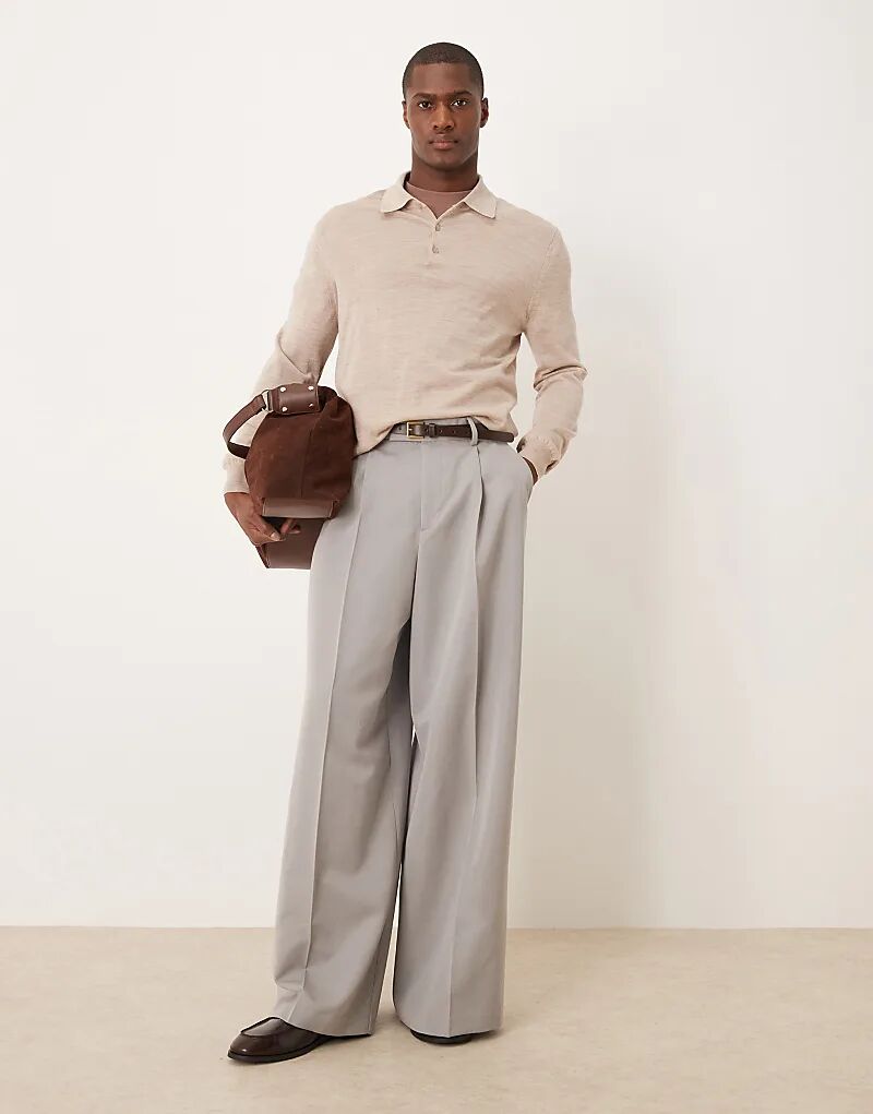 Элегантные очень широкие брюки со складками спереди светло-серого цвета ASOS DESIGN
Элегантные очень широкие брюки со складками спереди светло-серого цвета ASOS DESIGN