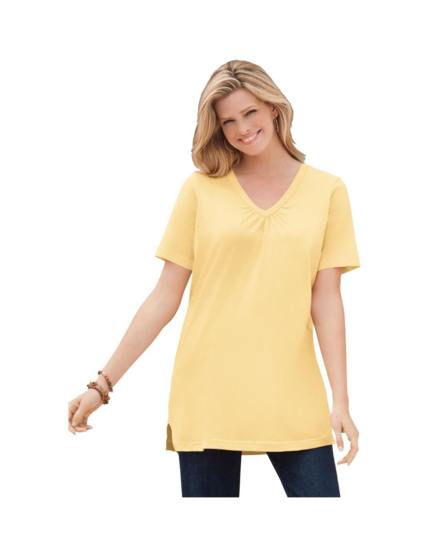 Туника с короткими рукавами и V-образным вырезом от Plus Size Within Perfect Woman Within, Banana
Туника с короткими рукавами и V-образным вырезом от Plus Size Within Perfect Woman Within, Banana