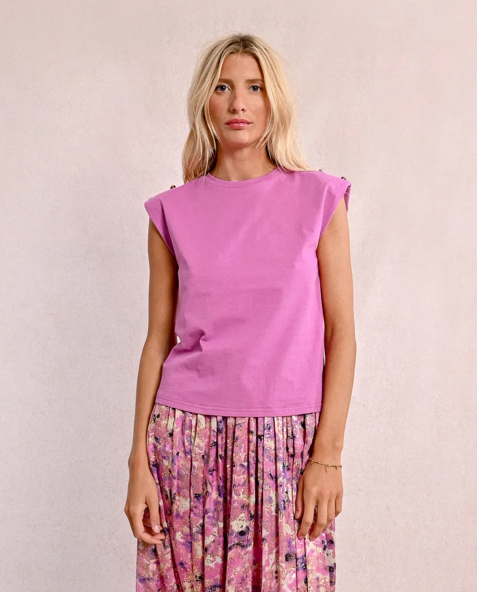 Женская футболка с коротким рукавом и декоративными пуговицами Molly Bracken, фуксия
Женская футболка с коротким рукавом и декоративными пуговицами Molly Bracken, фуксия