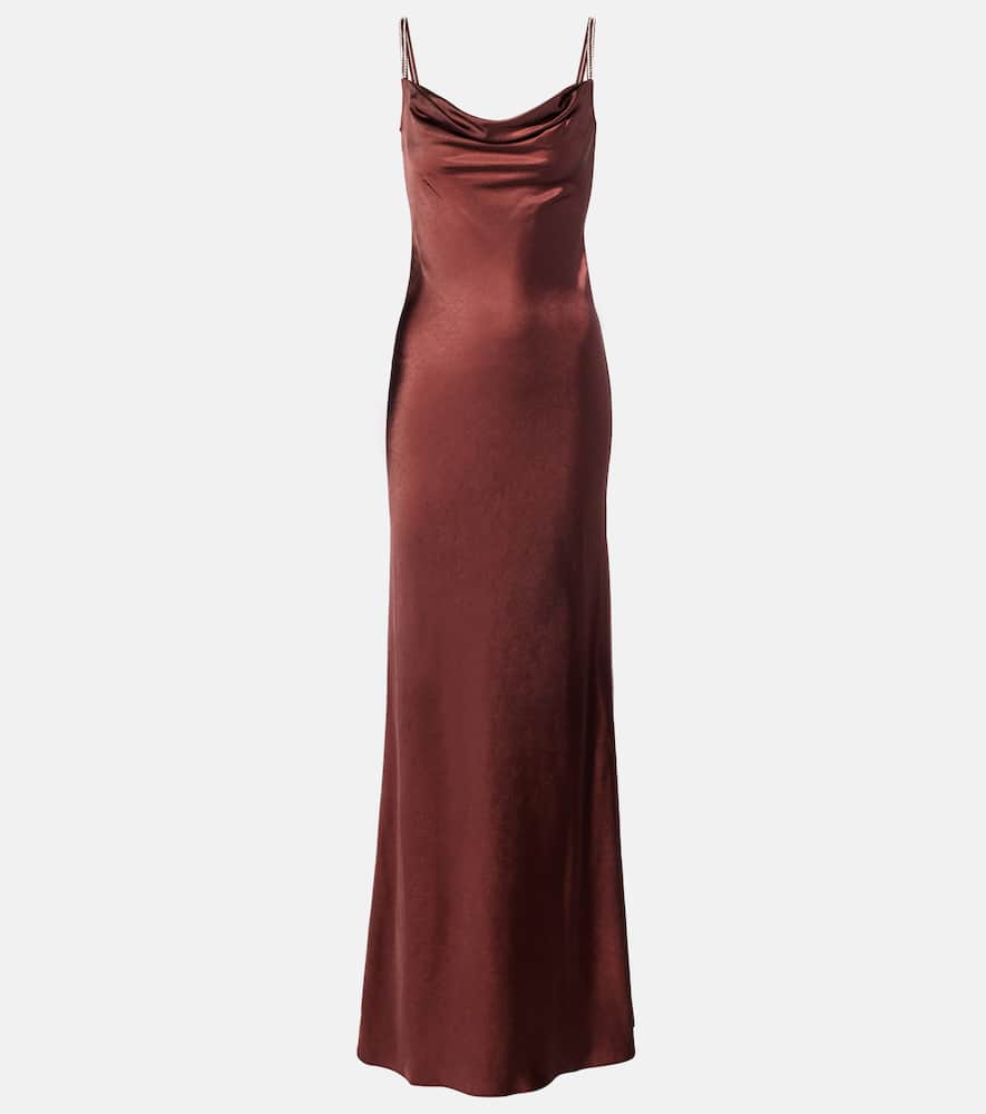 Расшитое сатиновое платье Self-Portrait, Brown
Расшитое сатиновое платье Self-Portrait, Brown