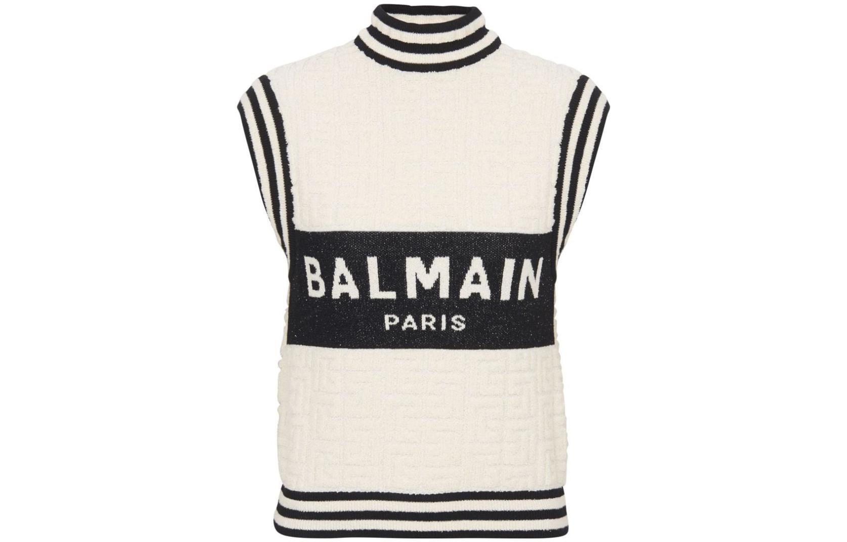 Топ с интарсией и вязкой Monogram BALMAIN, бежевый
Топ с интарсией и вязкой Monogram BALMAIN, бежевый