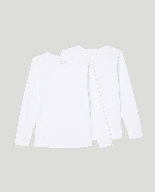 Комплект из 2 футболок с длинными рукавами для девочек Cotton Juice, белый
Комплект из 2 футболок с длинными рукавами для девочек Cotton Juice, белый