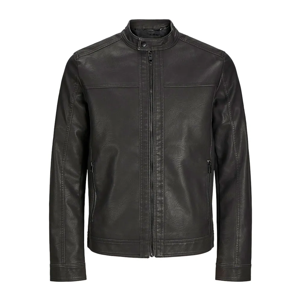 Куртка Jack & Jones Warner leather, черный 
Куртка Jack & Jones Warner leather, черный