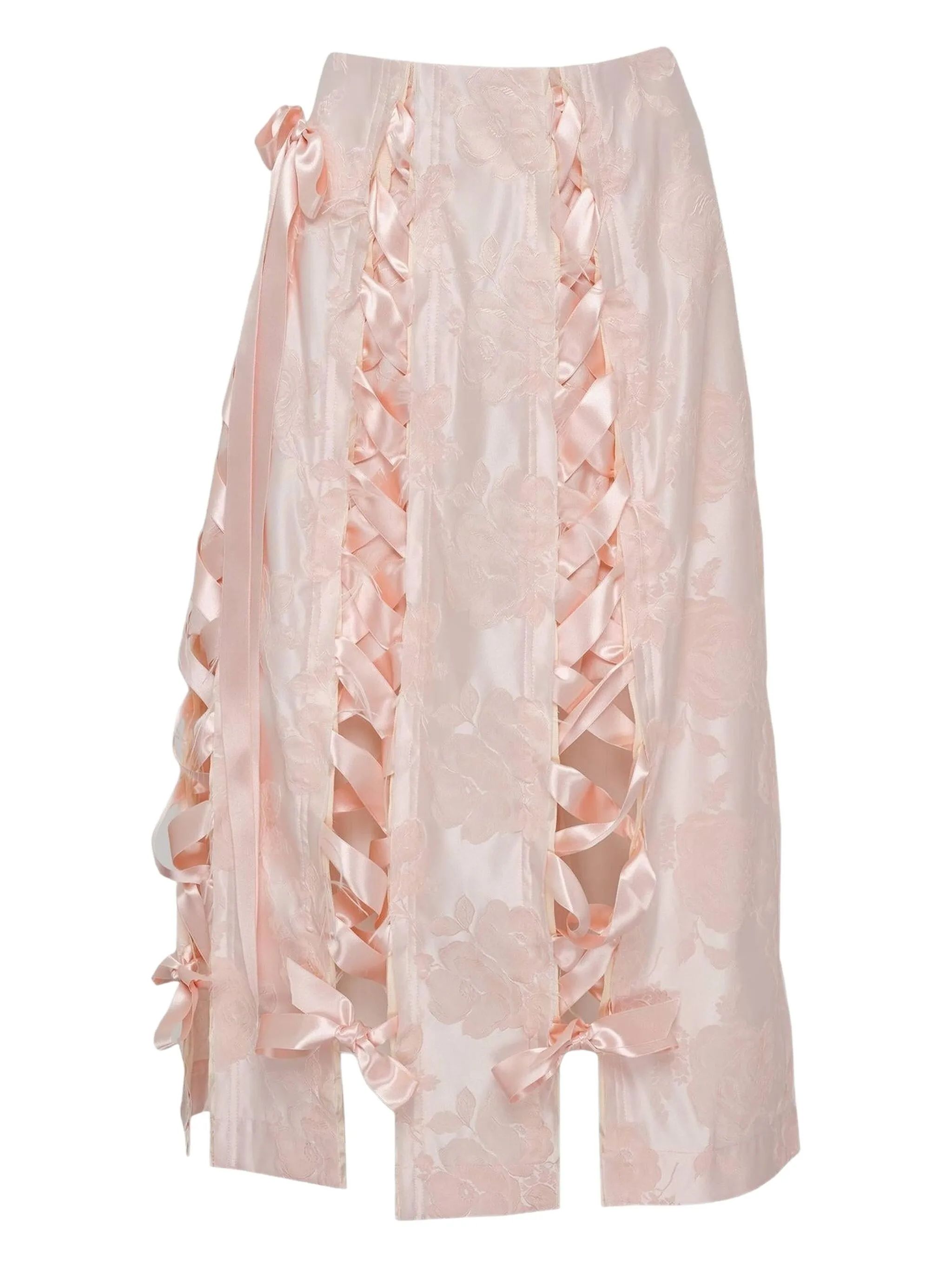 Парчовая юбка миди с распускающимся бантом Simone Rocha, розовый
Парчовая юбка миди с распускающимся бантом Simone Rocha, розовый