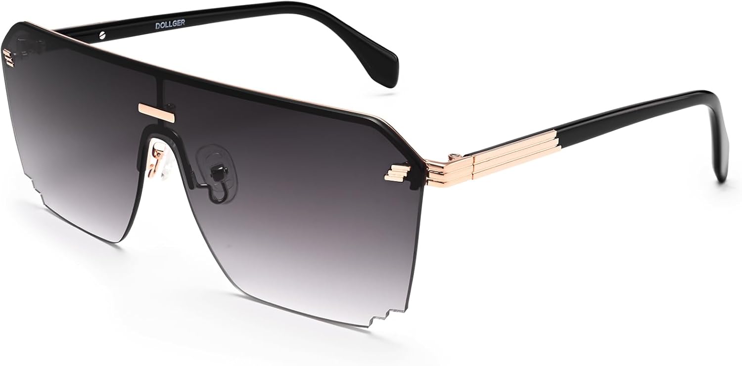 Солнцезащитные очки Dollger Oversized Polarized Sunglasses для женщин и мужчин, без оправы, большие, с плоской верхней частью, цельные, в форме щита, Gradient Grey Lens
Солнцезащитные очки Dollger Oversized Polarized Sunglasses для женщин и мужчин, без оправы, большие, с плоской верхней частью, цельные, в форме щита, Gradient Grey Lens