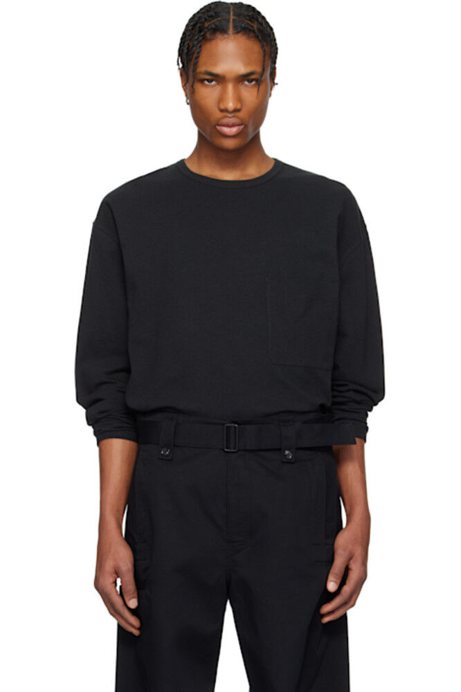 Черная свободная футболка с длинным рукавом LEMAIRE
Черная свободная футболка с длинным рукавом LEMAIRE