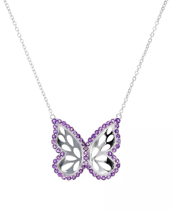 Ожерелье с аметистовым ажурным кулоном в виде бабочки, 18 дюймов (1-1/5 карата) из стерлингового серебра Macy'S, amethyst
Ожерелье с аметистовым ажурным кулоном в виде бабочки, 18 дюймов (1-1/5 карата) из стерлингового серебра Macy'S, amethyst