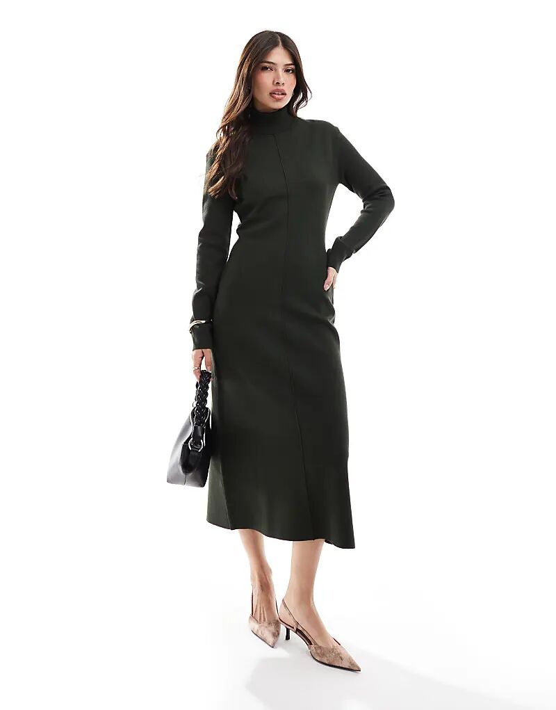 Платье мидакси плотной вязки с высоким воротом темно-зеленого цвета & Other Stories
Платье мидакси плотной вязки с высоким воротом темно-зеленого цвета & Other Stories