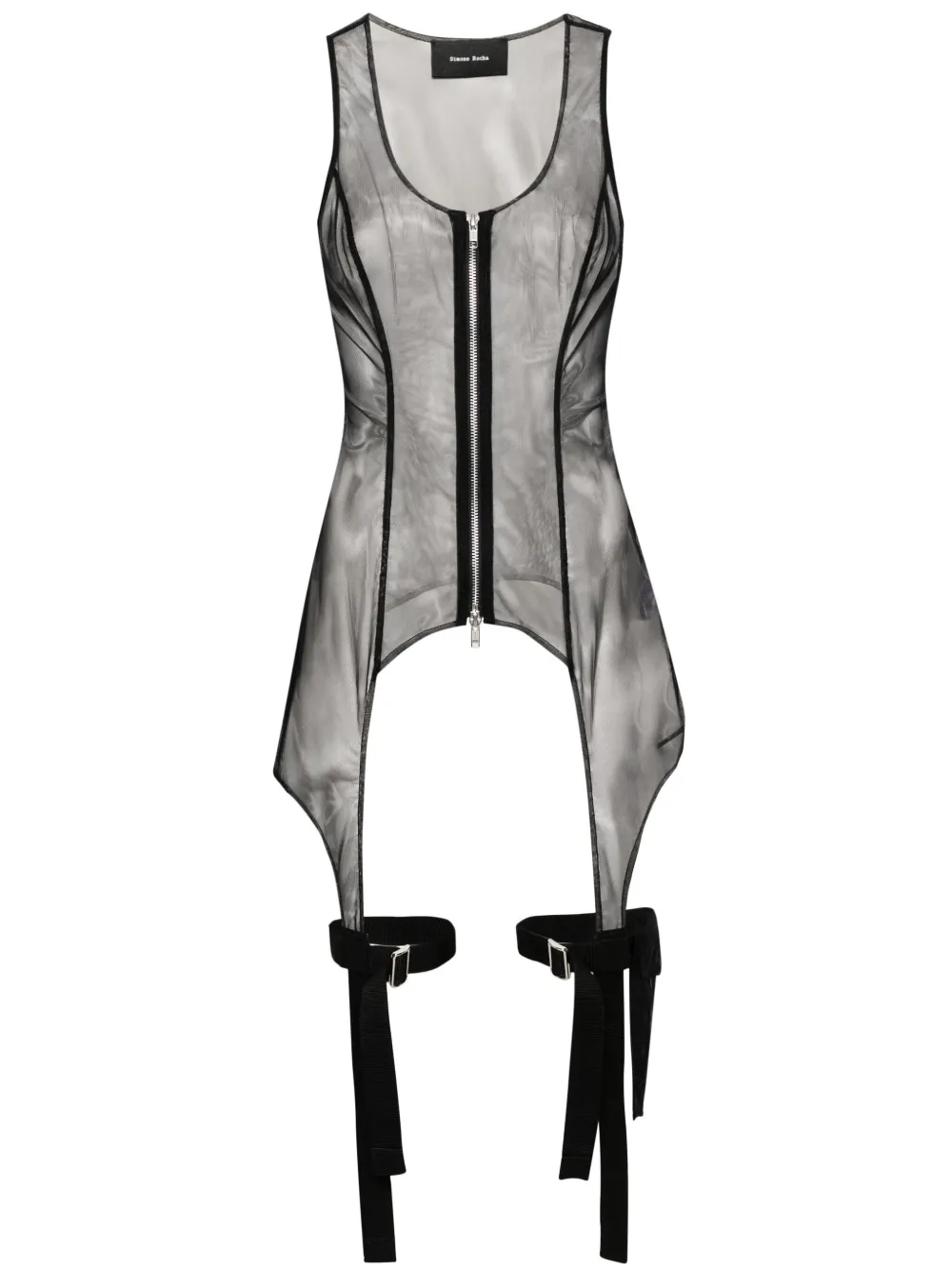 Полупрозрачный топ без рукавов Simone Rocha, черный
Полупрозрачный топ без рукавов Simone Rocha, черный