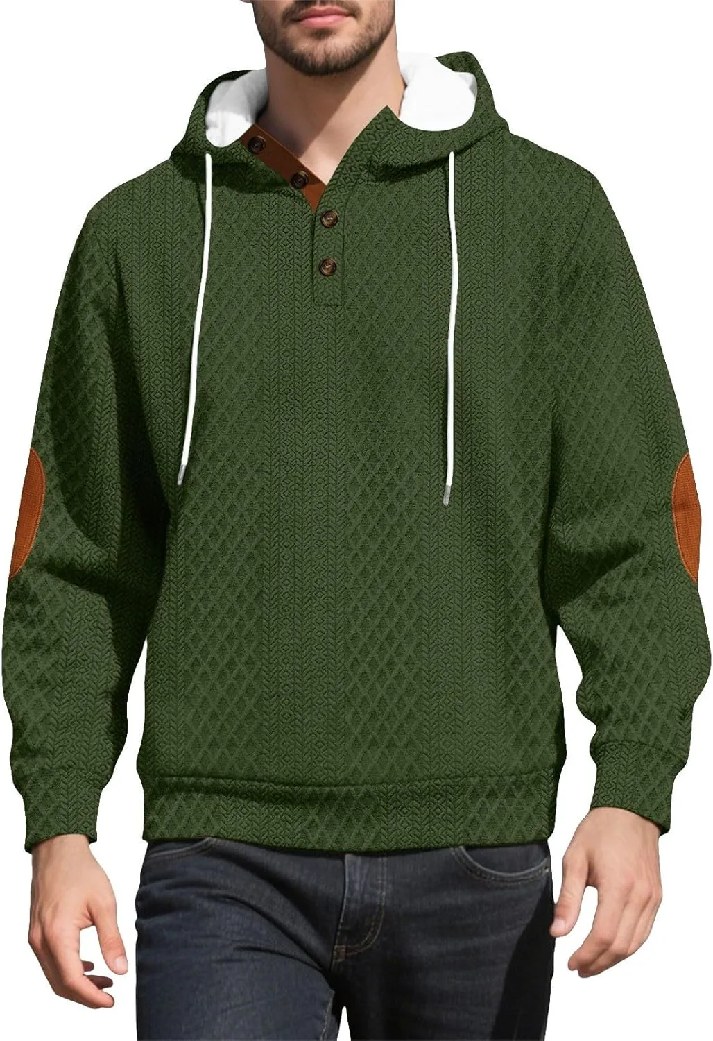 Толстовка CRNTCEM с капюшоном, джерси, на четверть пуговиц, с налокотниками
Толстовка CRNTCEM с капюшоном, джерси, на четверть пуговиц, с налокотниками