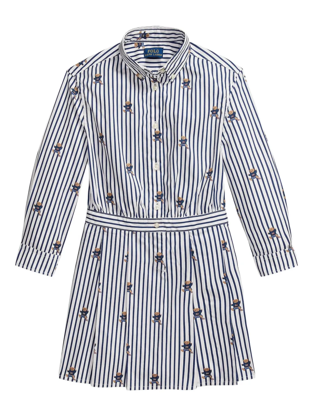 Полосатое платье-рубашка с принтом POLO RALPH LAUREN KIDS, синий
Полосатое платье-рубашка с принтом POLO RALPH LAUREN KIDS, синий