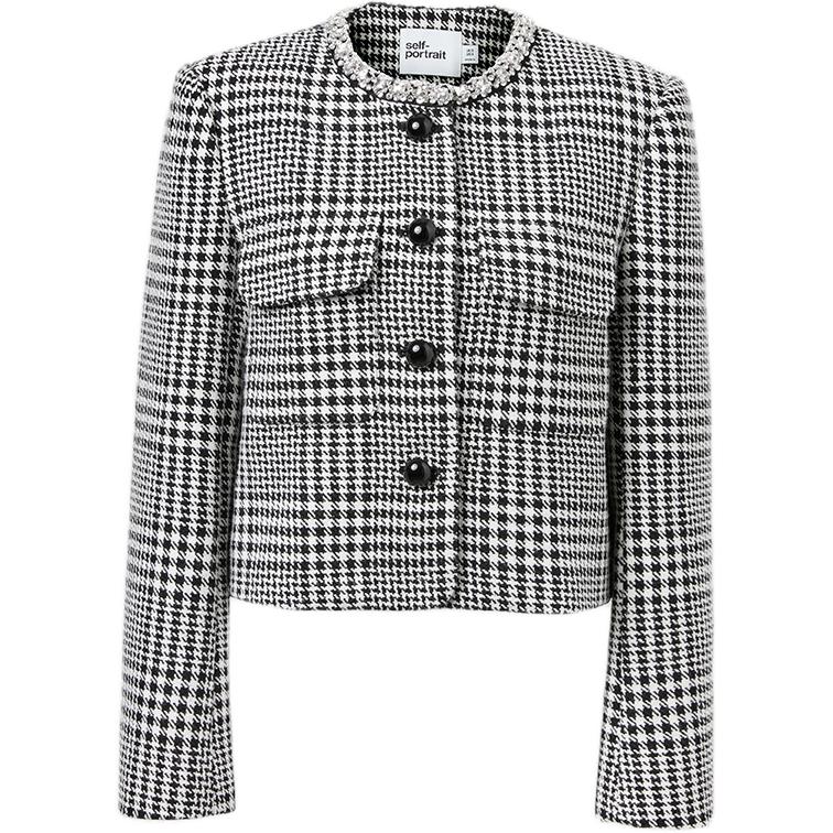 Куртка Self portrait Embellished collar Houndstooth Jacket Self-portrait, серый
Куртка Self portrait Embellished collar Houndstooth Jacket Self-portrait, серый