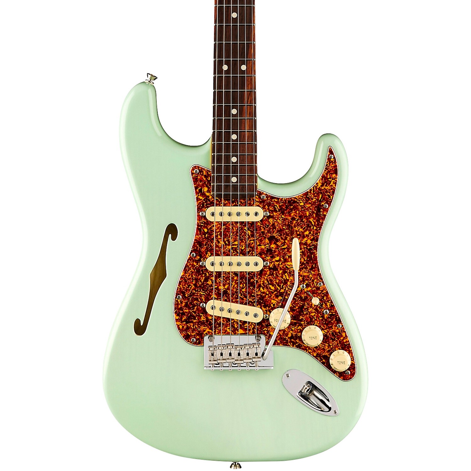 Электрогитара Fender American Professional II Stratocaster Thinline, ограниченная серия, прозрачная, серф-зеленая
Электрогитара Fender American Professional II Stratocaster Thinline, ограниченная серия, прозрачная, серф-зеленая