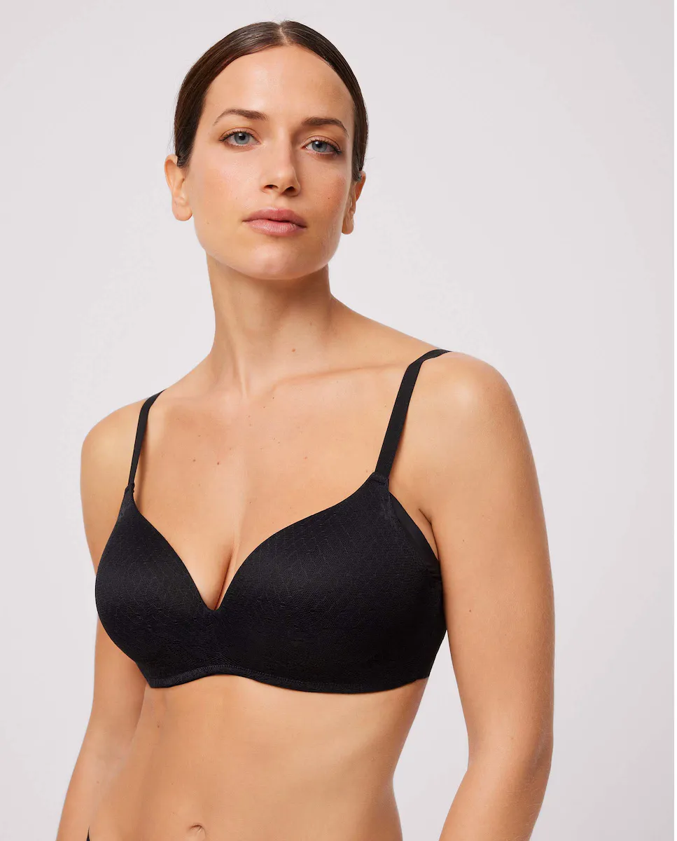 Комфортный бюстгальтер на гибких косточках с кружевной подкладкой Ysabel Mora, черный
Комфортный бюстгальтер на гибких косточках с кружевной подкладкой Ysabel Mora, черный