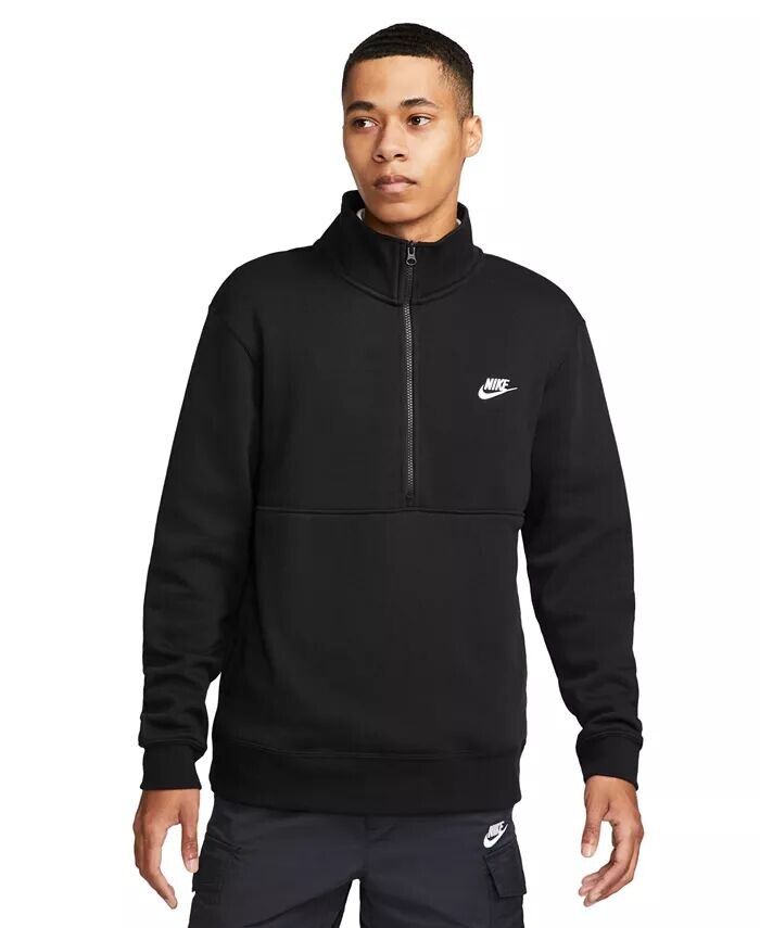 Мужской пуловер Sportswear Club с молнией до половины длины и начесом сзади Nike, черный
Мужской пуловер Sportswear Club с молнией до половины длины и начесом сзади Nike, черный