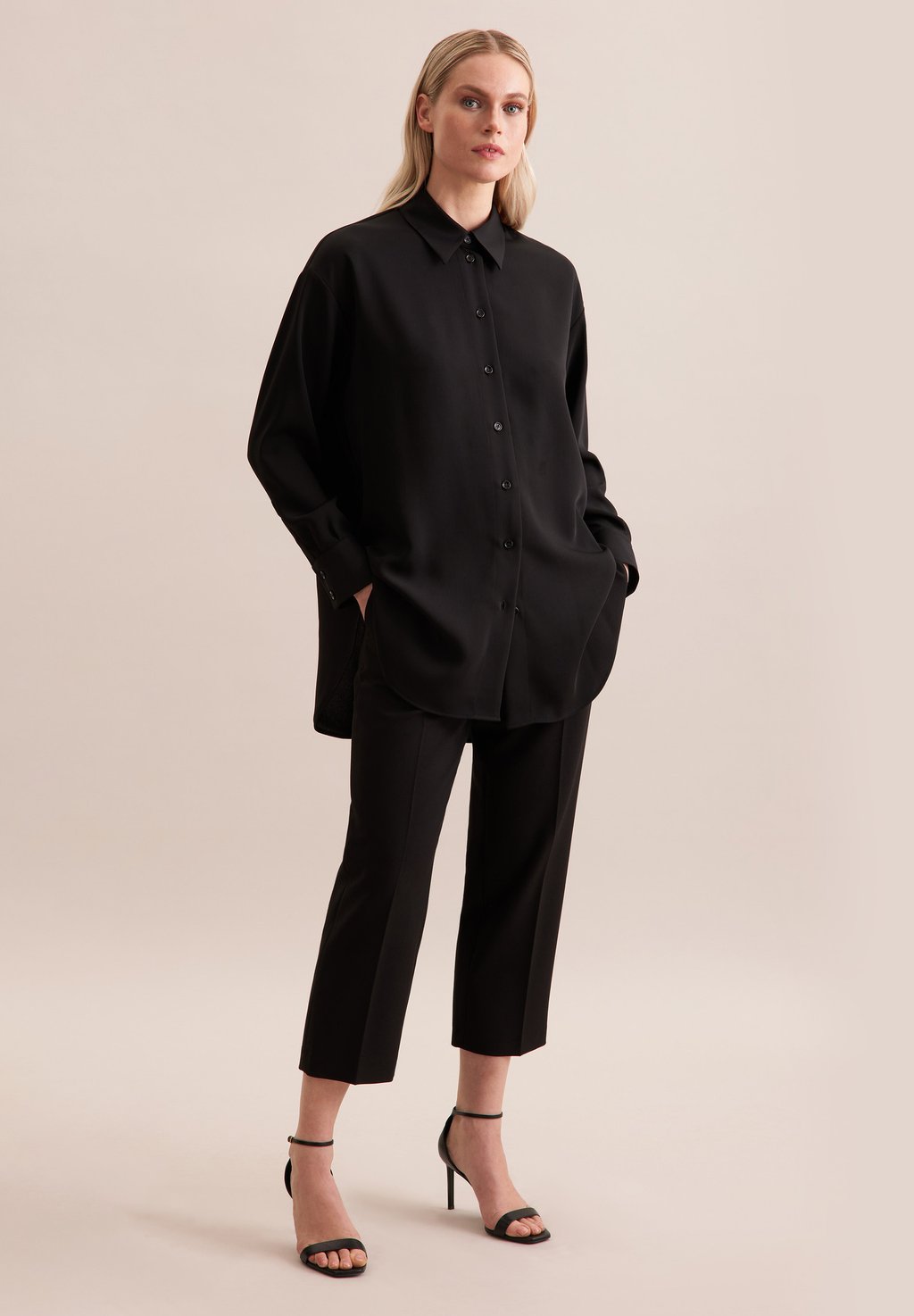 Блузка на пуговицах LONG Seidensticker, черный
Блузка на пуговицах LONG Seidensticker, черный