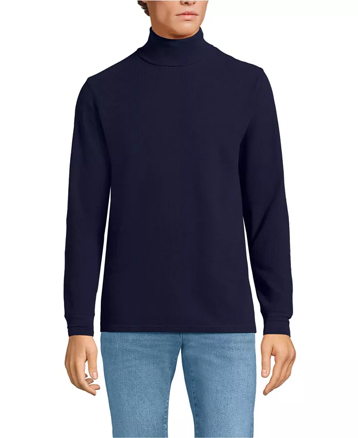 Мужская водолазка с длинным рукавом в рубчик Lands' End, синий
Мужская водолазка с длинным рукавом в рубчик Lands' End, синий