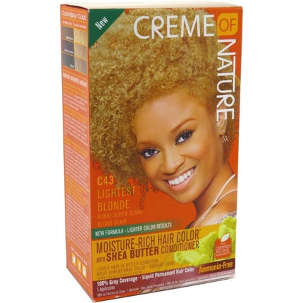 Кремовая увлажняющая краска для волос Creme of Nature, самый светлый блонд C43, 1 шт
Кремовая увлажняющая краска для волос Creme of Nature, самый светлый блонд C43, 1 шт