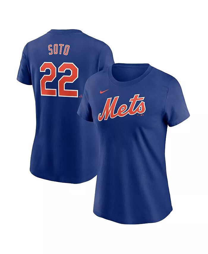 Женская футболка Juan Soto Royal New York Mets Fuse с именем и номером Nike
Женская футболка Juan Soto Royal New York Mets Fuse с именем и номером Nike