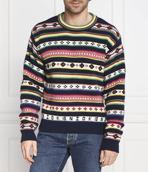 Свитер мужской Kenzo шерстяной с узором, синий
Свитер мужской Kenzo шерстяной с узором, синий