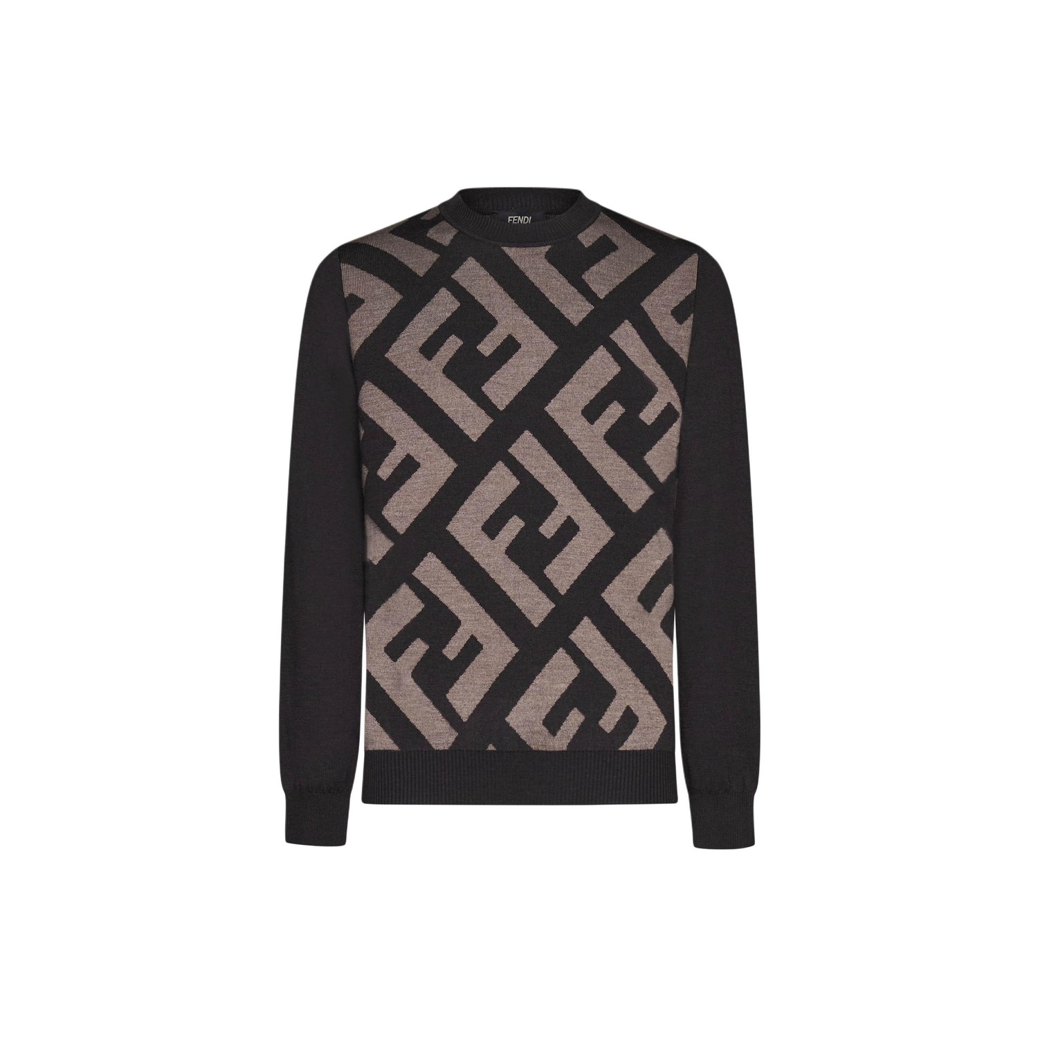 Джемпер из шерсти FF-jacquard FENDI, коричневый
Джемпер из шерсти FF-jacquard FENDI, коричневый