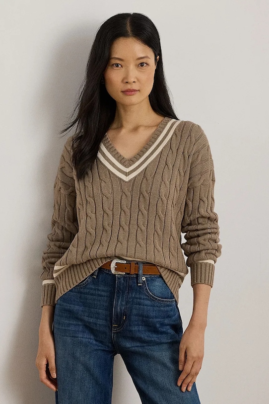 Хлопковый свитер Lauren Ralph Lauren, бежевый
Хлопковый свитер Lauren Ralph Lauren, бежевый