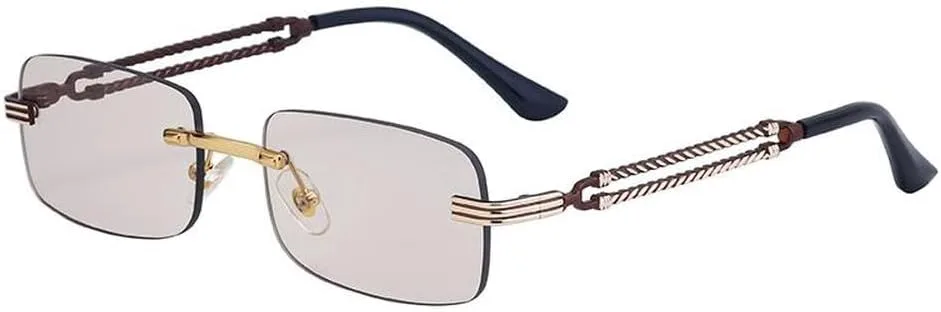 Маленькие прямоугольные солнцезащитные очки без оправы для мужчин, роскошные винтажные панк-очки, безрамочные солнцезащитные очки UV400 LVTFCO, C6chanpagne
Маленькие прямоугольные солнцезащитные очки без оправы для мужчин, роскошные винтажные панк-очки, безрамочные солнцезащитные очки UV400 LVTFCO, C6chanpagne