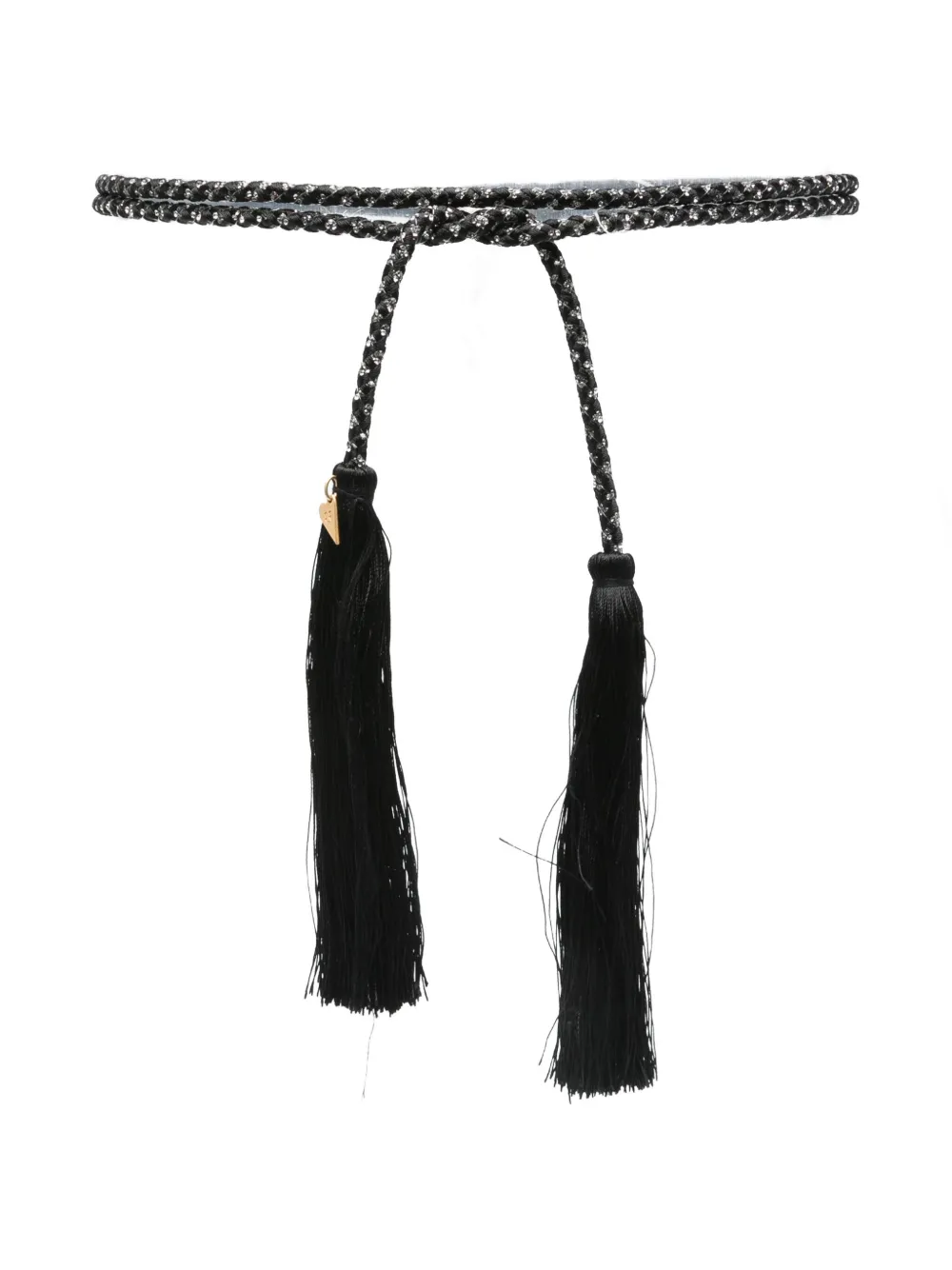 Плетеный пояс, украшенный кристаллами Forte Forte, черный
Плетеный пояс, украшенный кристаллами Forte Forte, черный