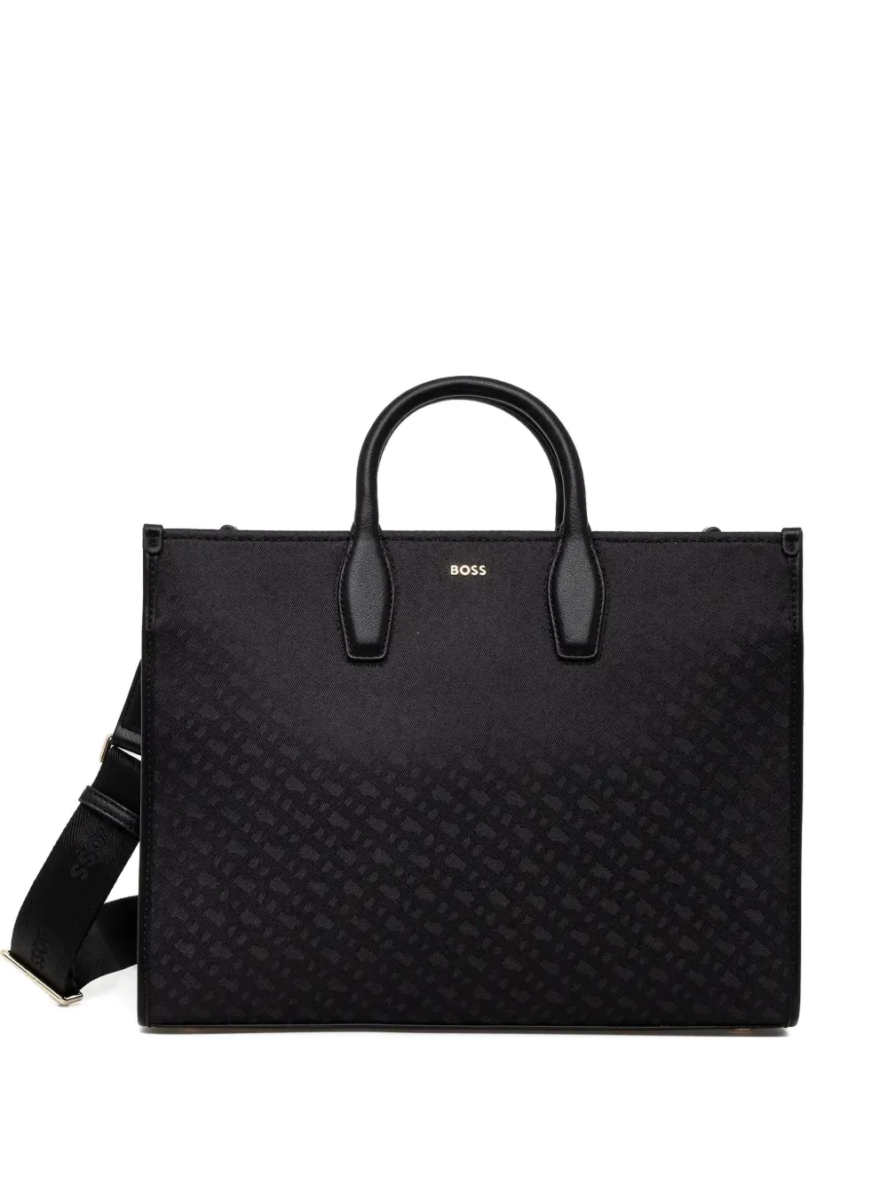 Сумка-тоут с логотипом BOSS, черный 
Сумка-тоут с логотипом BOSS, черный