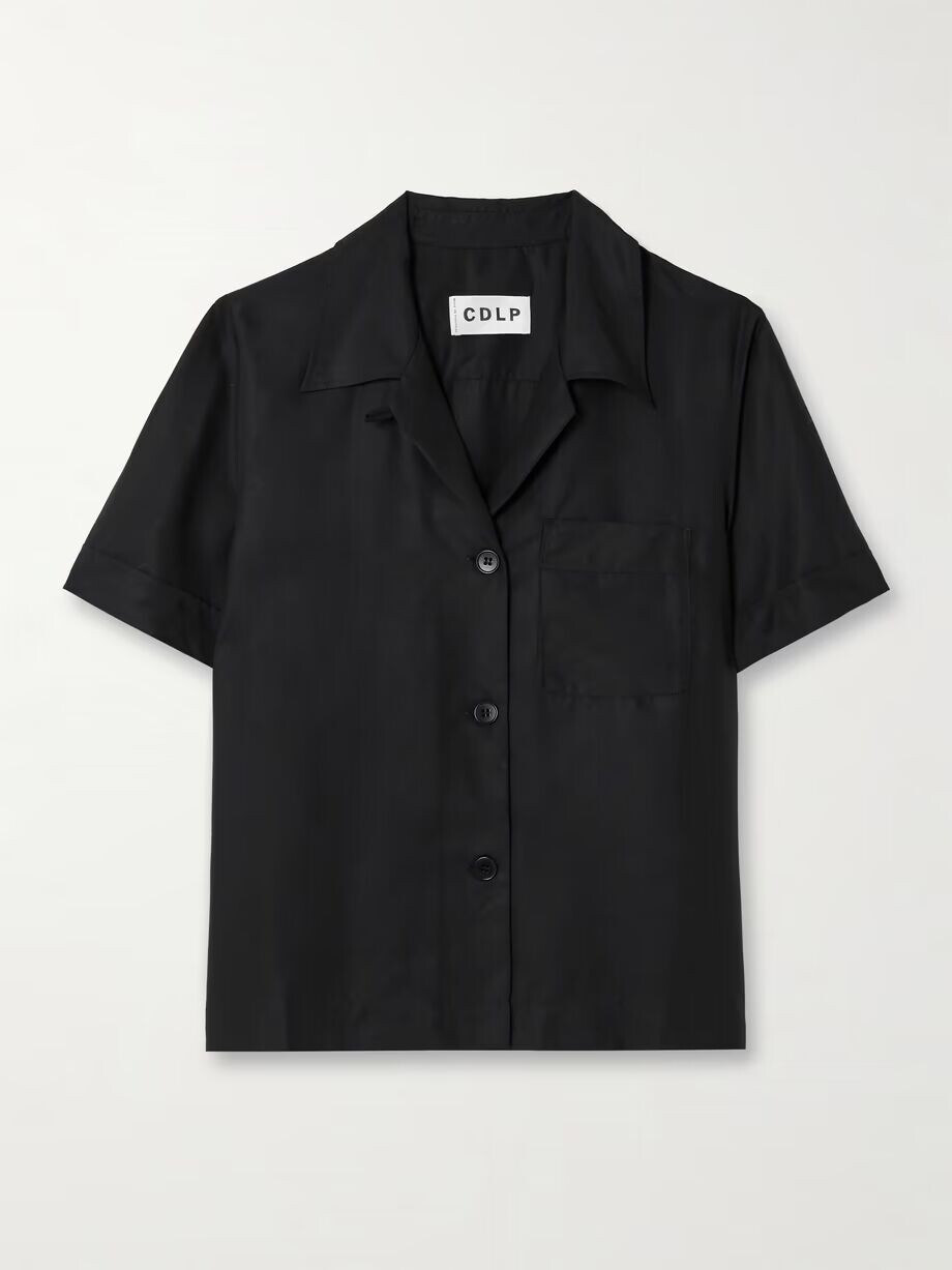 Пижамная рубашка из лиоцелла Cdlp, черный 
Пижамная рубашка из лиоцелла Cdlp, черный