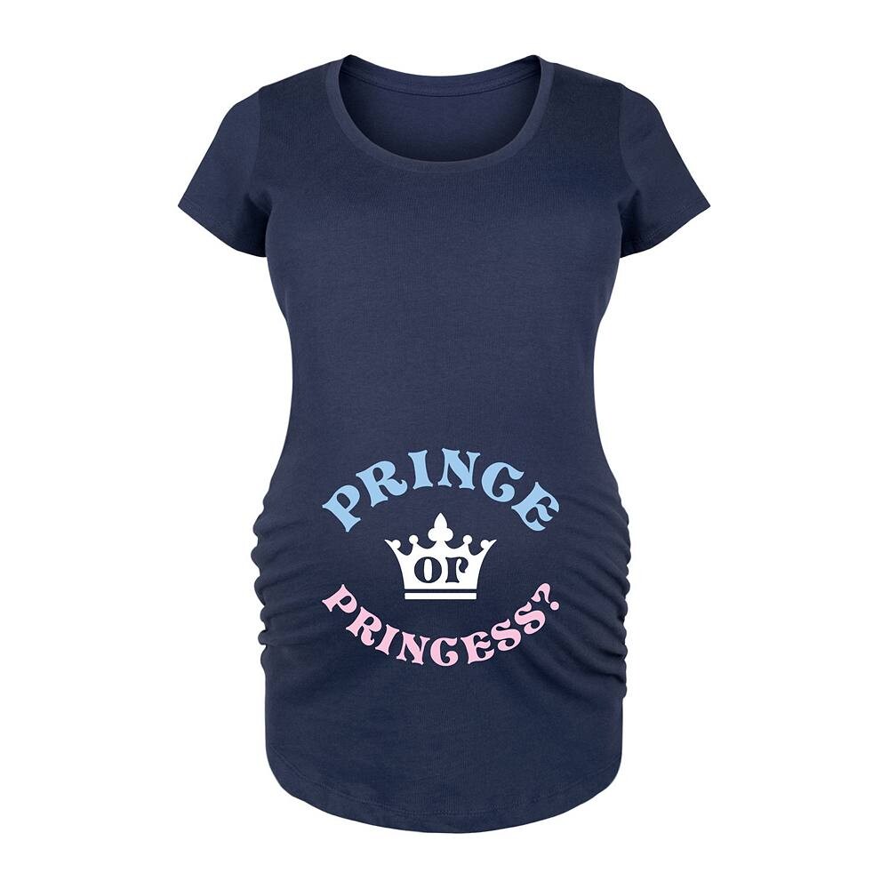 Футболка с рисунком «Принц или принцесса» для беременных Licensed Character, темно-синий
Футболка с рисунком «Принц или принцесса» для беременных Licensed Character, темно-синий