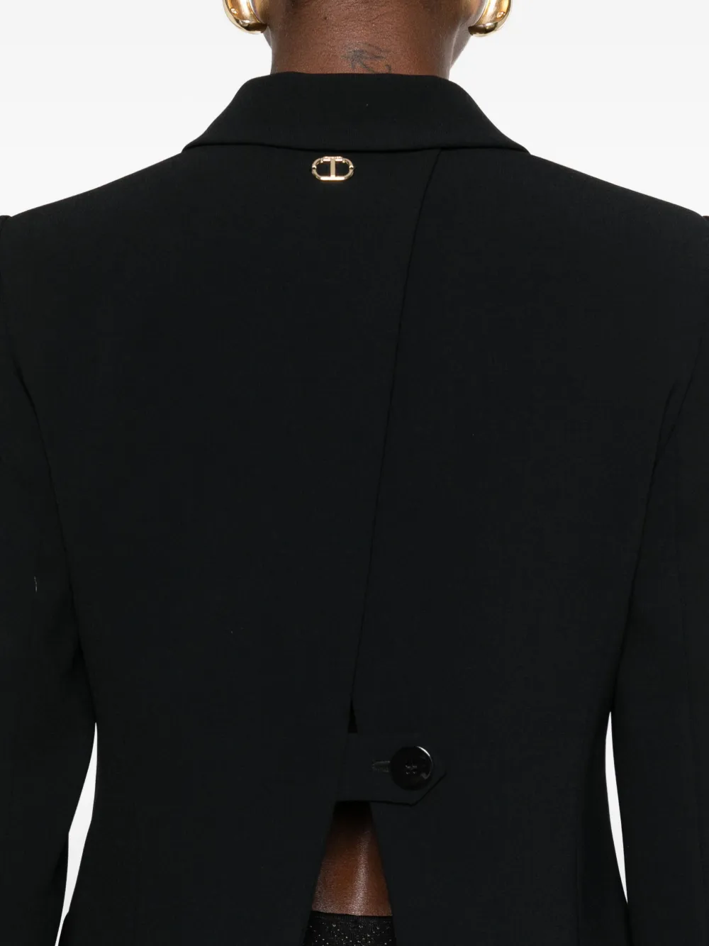 Однобортный блейзер TWINSET, черный
Однобортный блейзер TWINSET, черный