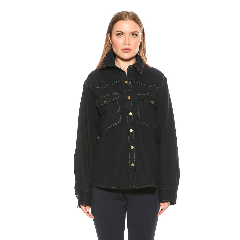 Женский джинсовый топ свободного кроя на пуговицах в стиле вестерн ALEXIA ADMOR Della Classic, цвет Dark Denim
Женский джинсовый топ свободного кроя на пуговицах в стиле вестерн ALEXIA ADMOR Della Classic, цвет Dark Denim