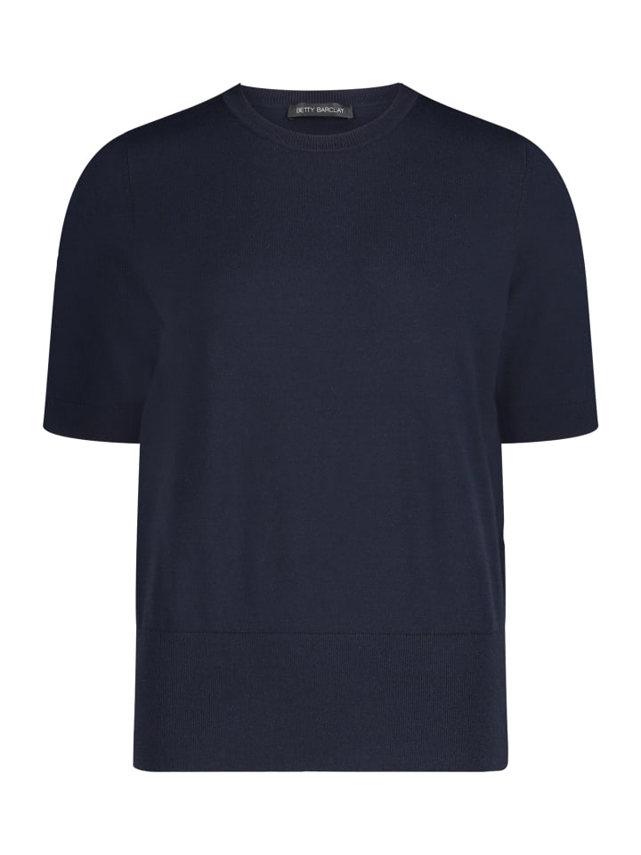 Betty Barclay Простой свитер с короткими рукавами темно-синего цвета
Betty Barclay Простой свитер с короткими рукавами темно-синего цвета