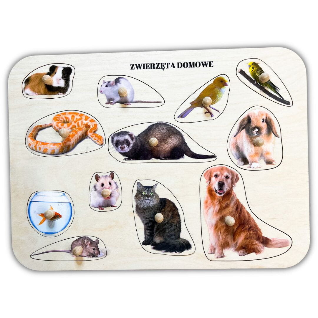 Домашние животные, деревянные пазлы с ручками и подписями, первые пазлы Inna marka
Домашние животные, деревянные пазлы с ручками и подписями, первые пазлы Inna marka