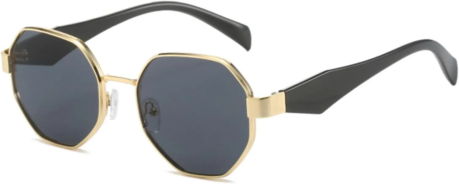 Ретро солнцезащитные очки для женщин, модные солнцезащитные очки с многоугольной металлической оправой для мужчин, защита от УФ-излучения UV400 TOIPASTN, Gold Gray
Ретро солнцезащитные очки для женщин, модные солнцезащитные очки с многоугольной металлической оправой для мужчин, защита от УФ-излучения UV400 TOIPASTN, Gold Gray