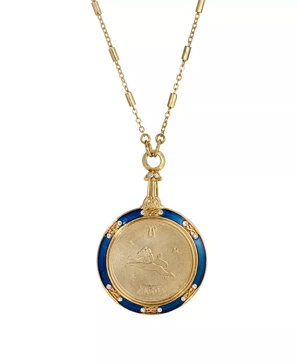 Круглое зодиакальное ожерелье с синими эмалевыми кристаллами 2028, leo
Круглое зодиакальное ожерелье с синими эмалевыми кристаллами 2028, leo