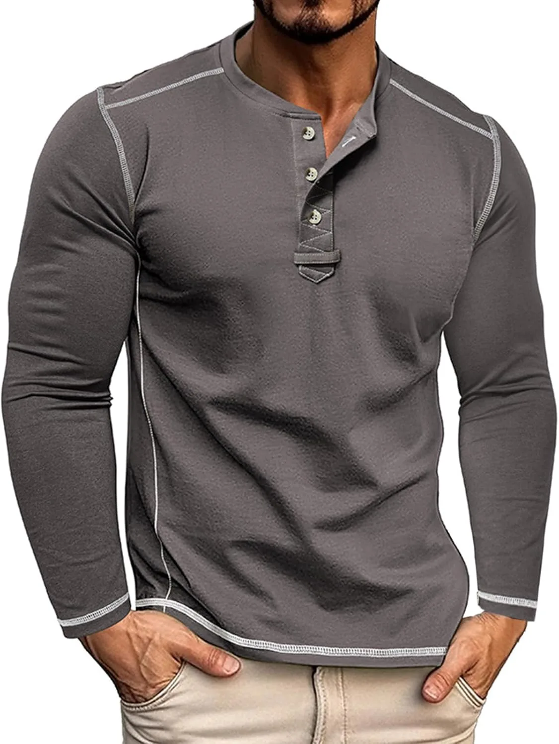 Мужская футболка-поло Henley с длинным рукавом, Slim Fit YSERB
Мужская футболка-поло Henley с длинным рукавом, Slim Fit YSERB