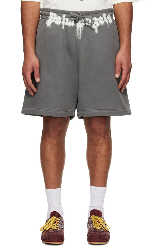 Palm Angels Серые спортивные шорты с логотипом на поясе
Palm Angels Серые спортивные шорты с логотипом на поясе