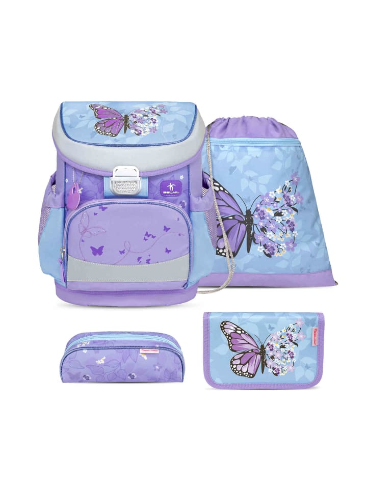 Belmil Набор из 4 предметов: школьный рюкзак Mini-Fit фиолетово-голубой с бабочкой
Belmil Набор из 4 предметов: школьный рюкзак Mini-Fit фиолетово-голубой с бабочкой
