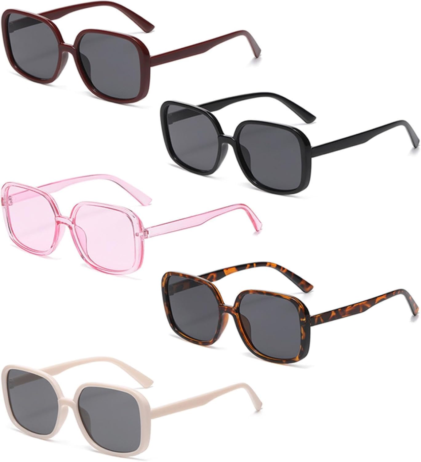 1/5 комплекта модных солнцезащитных очков в крупной оправе для женщин, винтажные солнцезащитные очки для женщин, очки для занятий спортом на открытом воздухе SZVVBKK, 5pcs Z10
1/5 комплекта модных солнцезащитных очков в крупной оправе для женщин, винтажные солнцезащитные очки для женщин, очки для занятий спортом на открытом воздухе SZVVBKK, 5pcs Z10