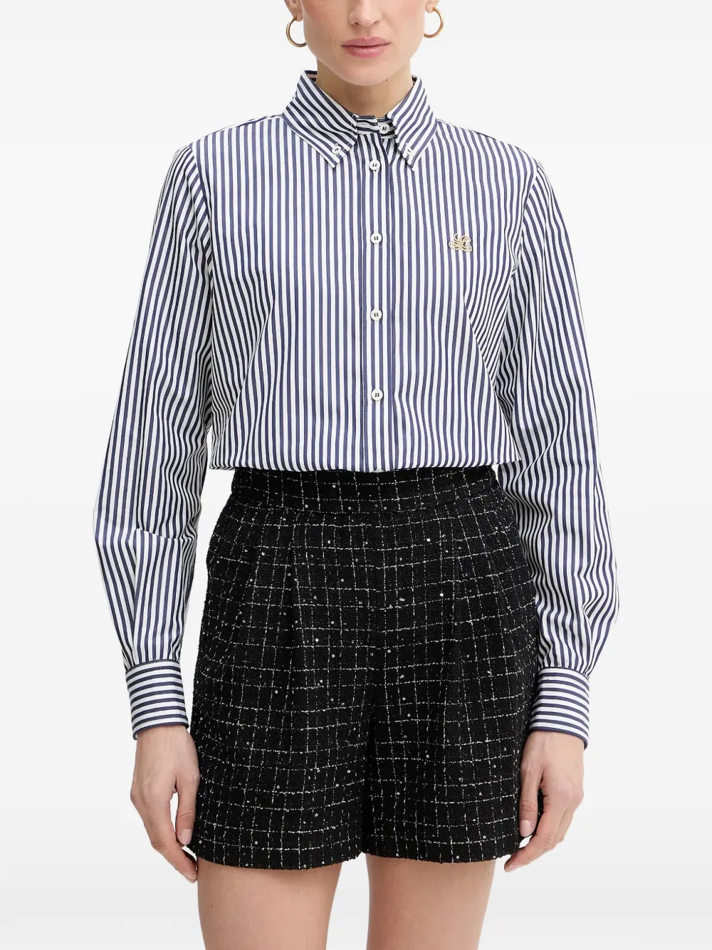 Рубашка на пуговицах с вышивкой Barratura Luisa Spagnoli, синий
Рубашка на пуговицах с вышивкой Barratura Luisa Spagnoli, синий