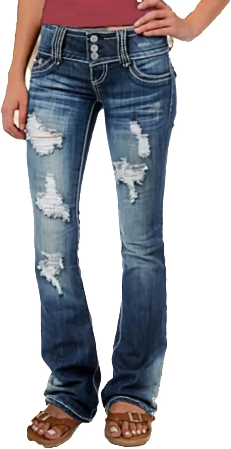 Женские рваные джинсы low rise bootcut stretchy Conshvi
Женские рваные джинсы low rise bootcut stretchy Conshvi
