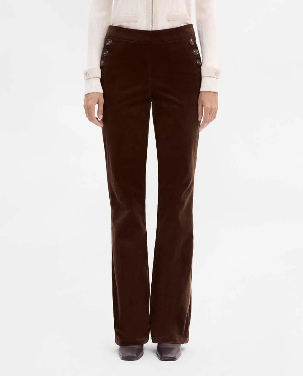 Женские расклешенные вельветовые брюки с пуговицами Simorra, коричневый
Женские расклешенные вельветовые брюки с пуговицами Simorra, коричневый