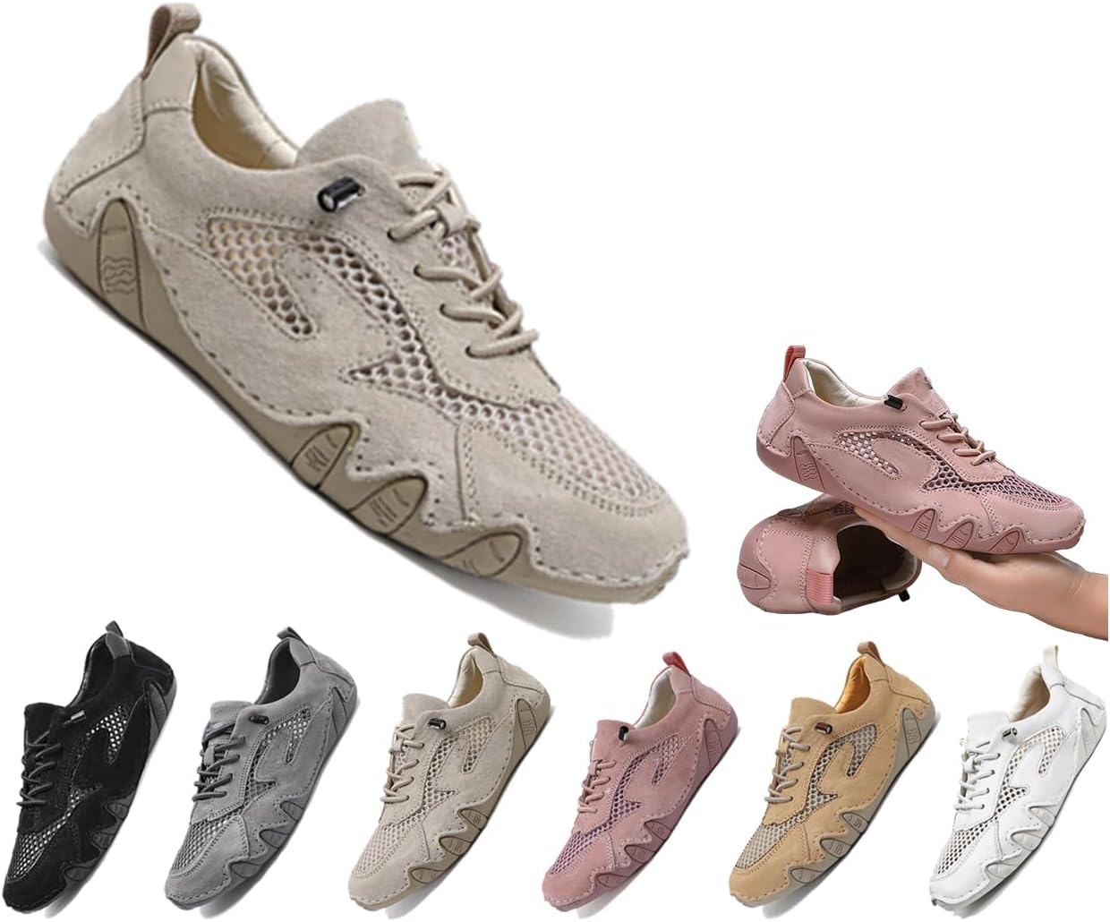 Женские кожаные кроссовки с сеткой для походов и прогулок, унисекс, противоскользящие, без шнурков, легкие, дышащие, комфортные, мягкие летние спортивные и водительские обувь Generic, хаки
Женские кожаные кроссовки с сеткой для походов и прогулок, унисекс, противоскользящие, без шнурков, легкие, дышащие, комфортные, мягкие летние спортивные и водительские обувь Generic, хаки