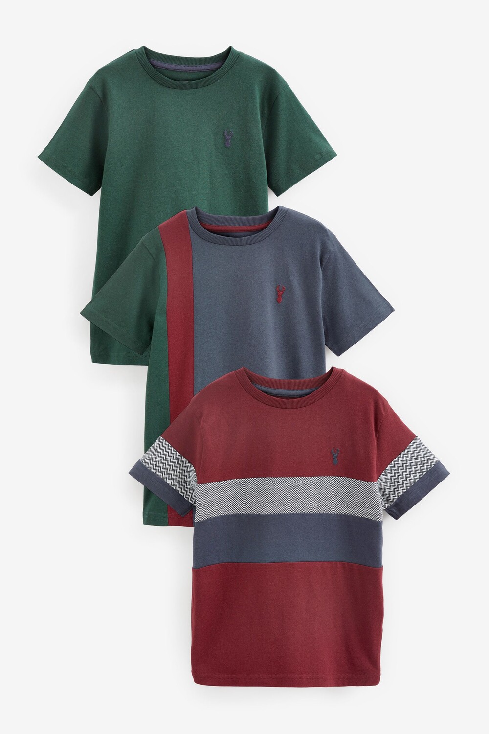 3 футболки с короткими рукавами в стиле колор-блок Next, красный
3 футболки с короткими рукавами в стиле колор-блок Next, красный